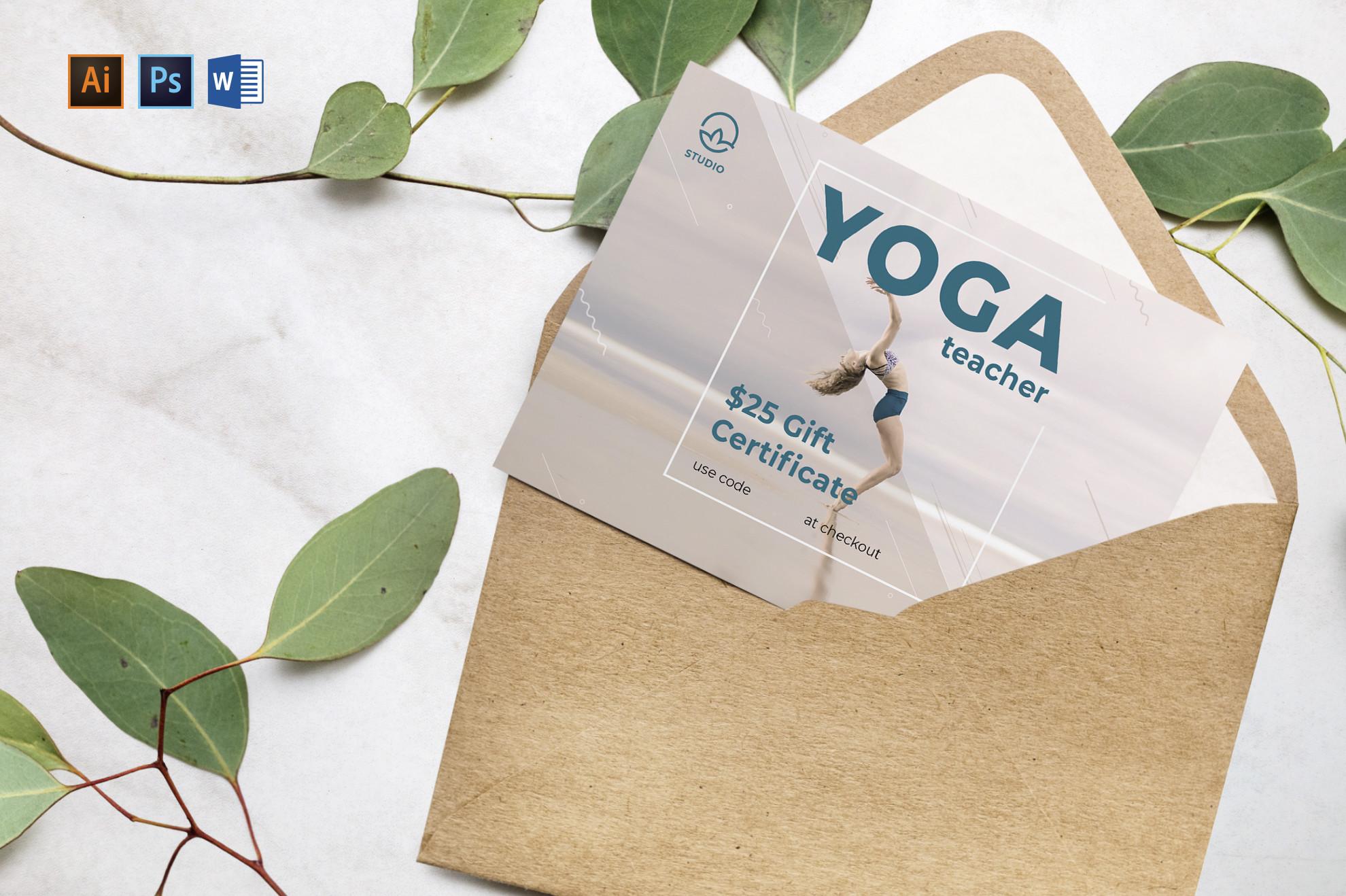 Yoga Instructor Gift Certificate