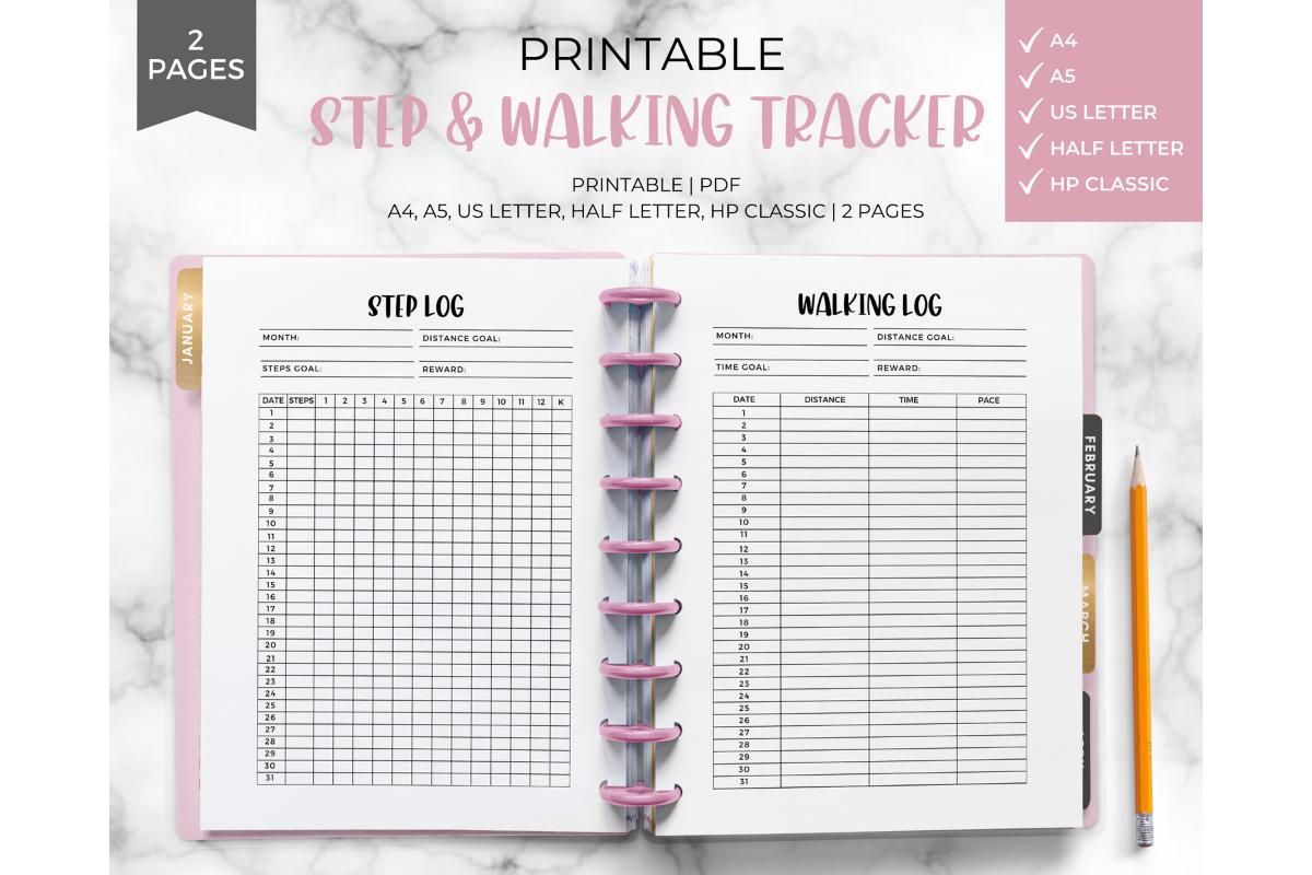 Step and Walking Tracker Printable