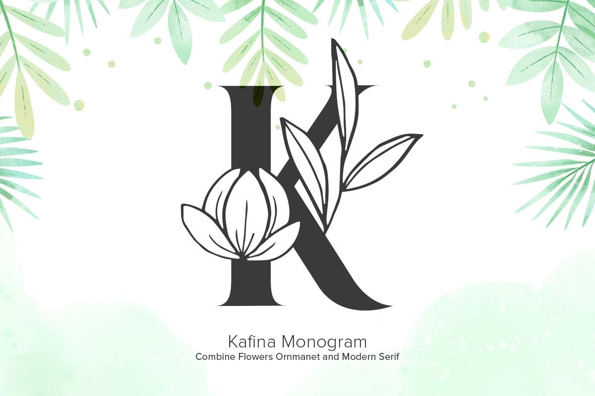 Kafina Monogram Font