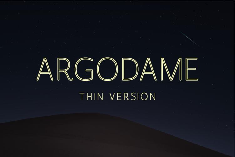 Argodame Outline Thin Font