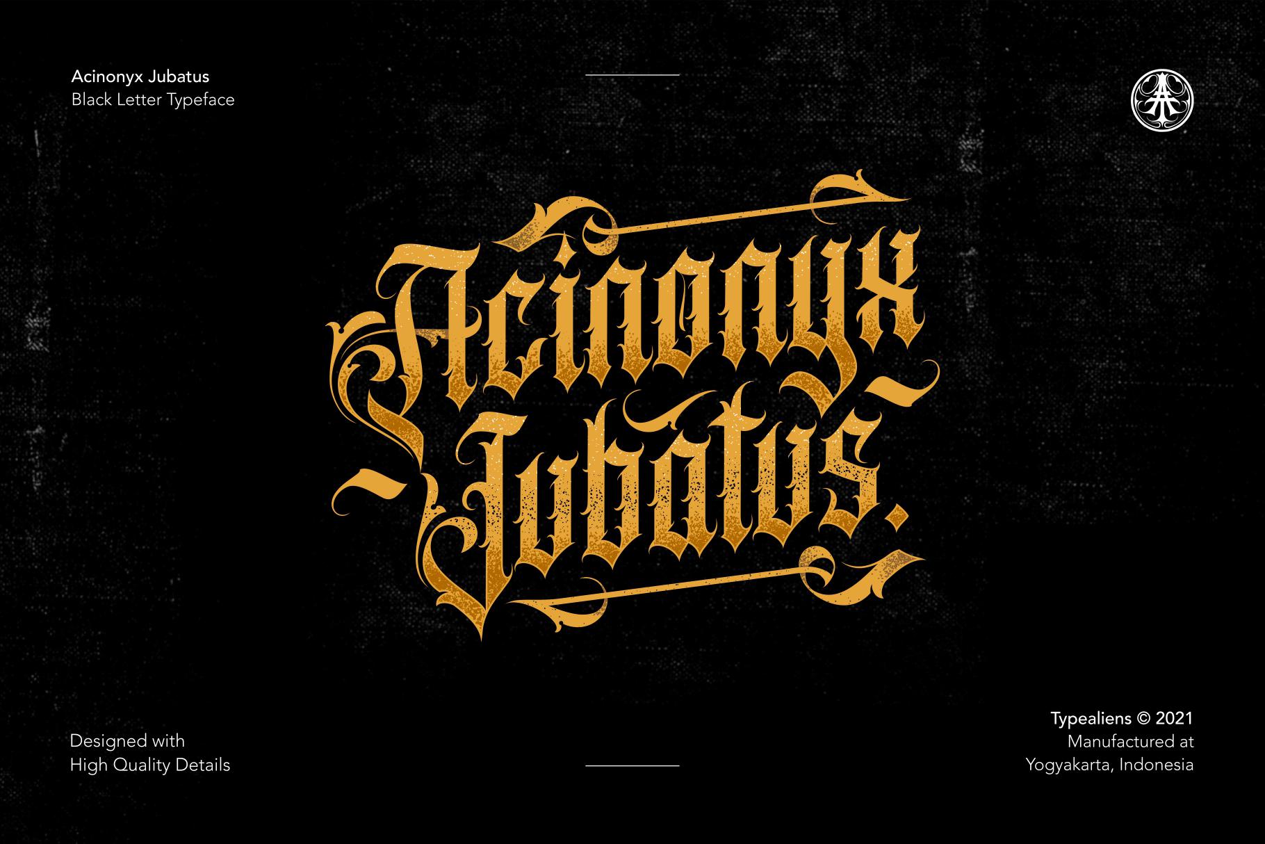 Acinonyx Jubatus Font