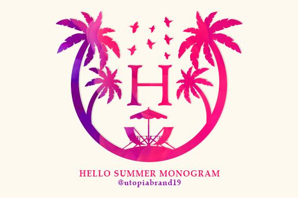 Hello Summer Monogram Font