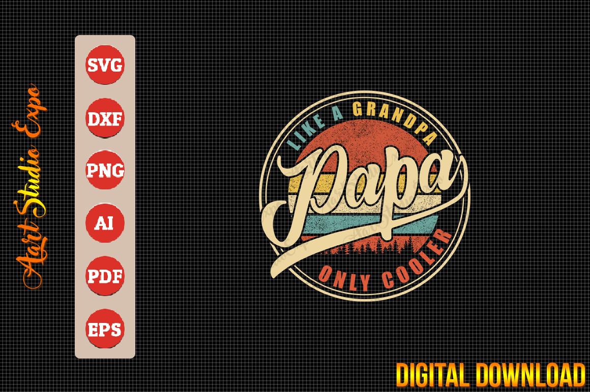 Vintage Retro Papa Gifts Grandpa Gifts