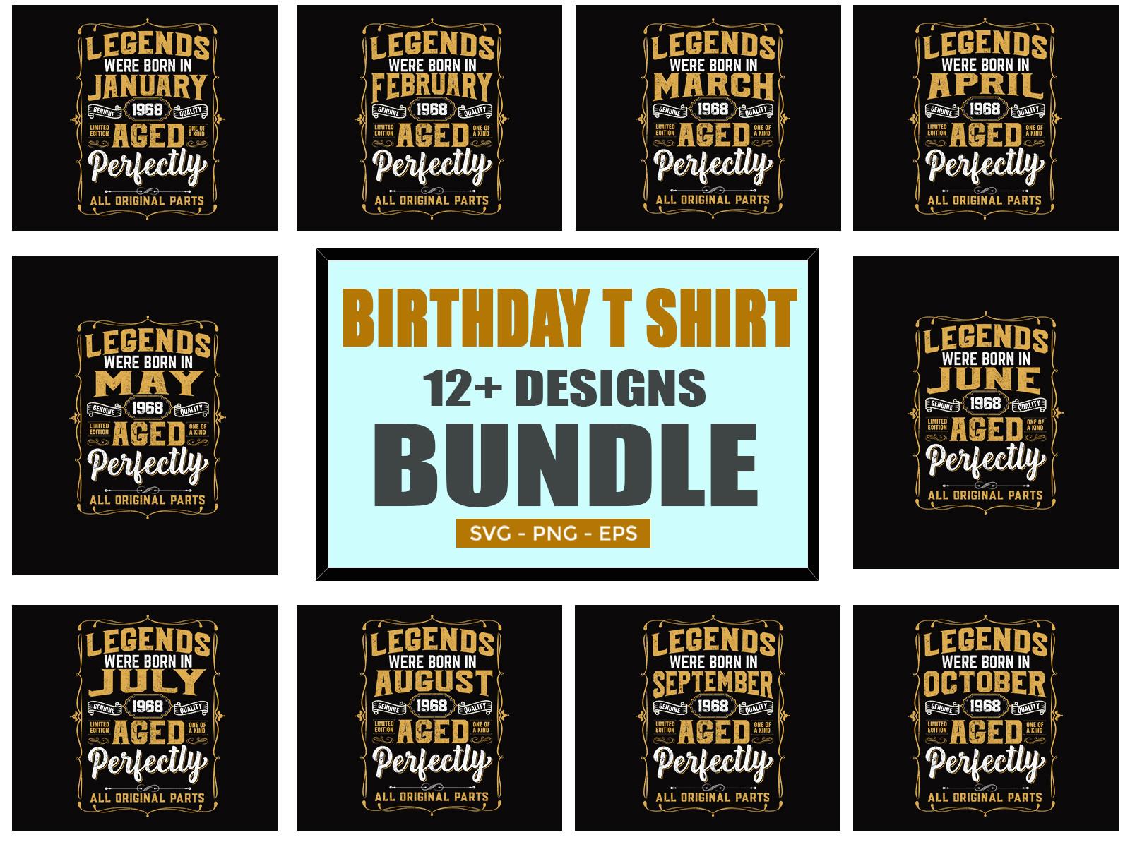 Legends Birthday T Shirt Design