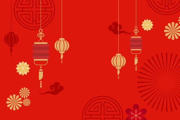 Chinese New Year Celebration Festive Bac