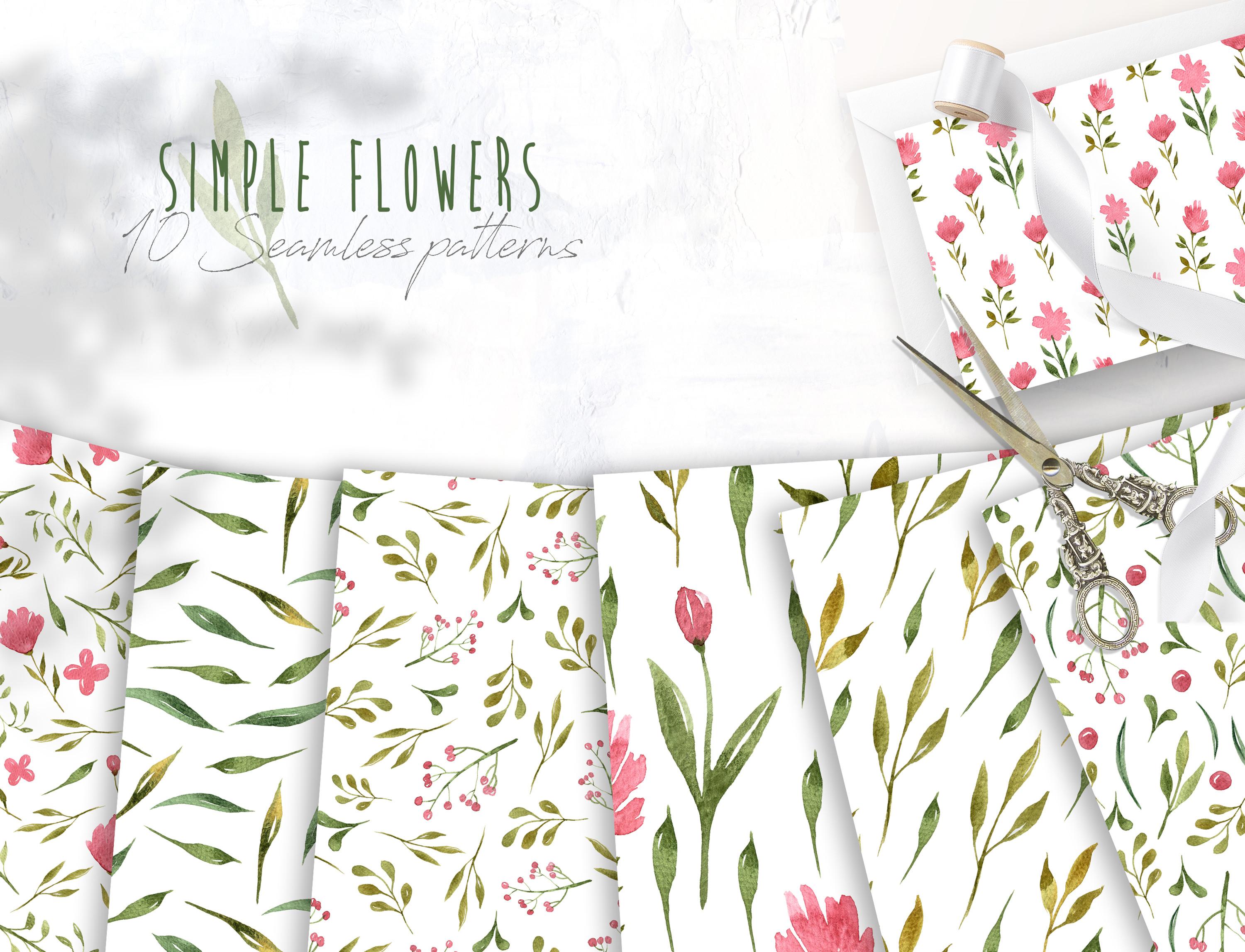 10 Seamless Patterns -digital Paper Pack