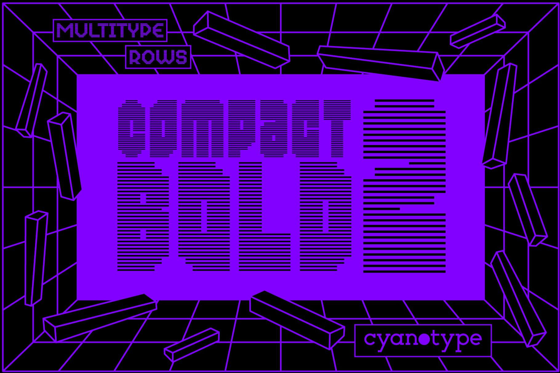 MultiType Rows Compact Bold 2 Font