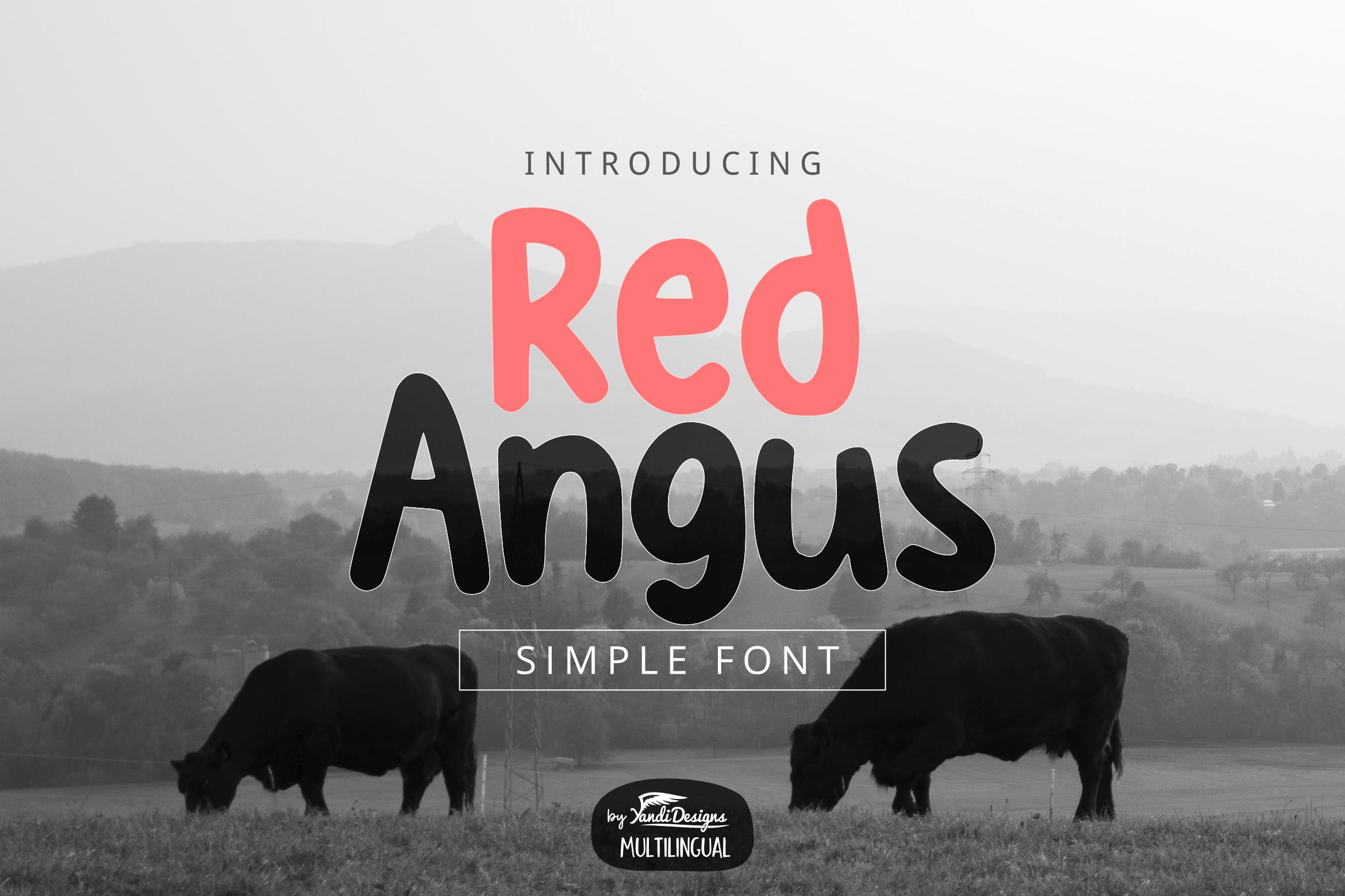 Red Angus Font