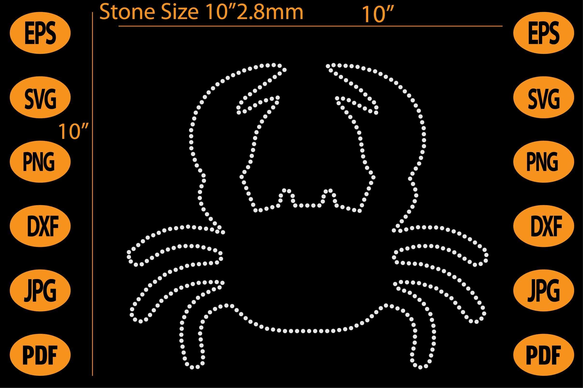 Crab Rhinestone Template