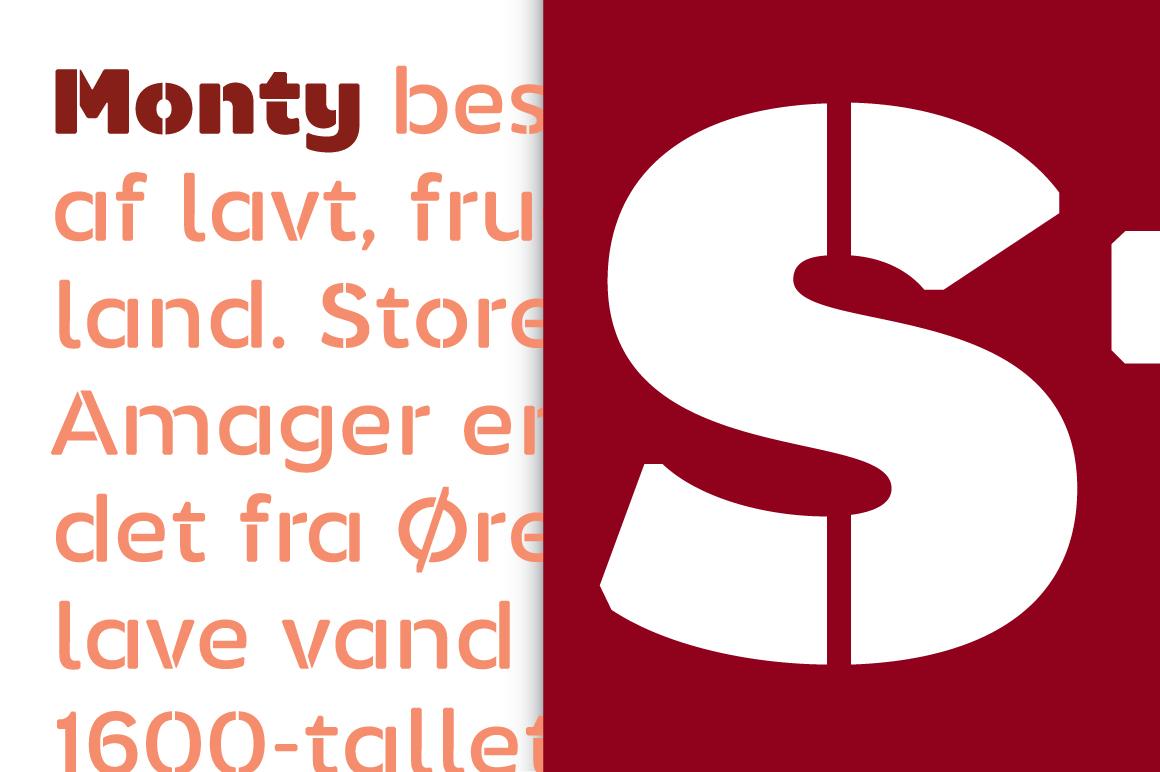 Monty Stencil Font