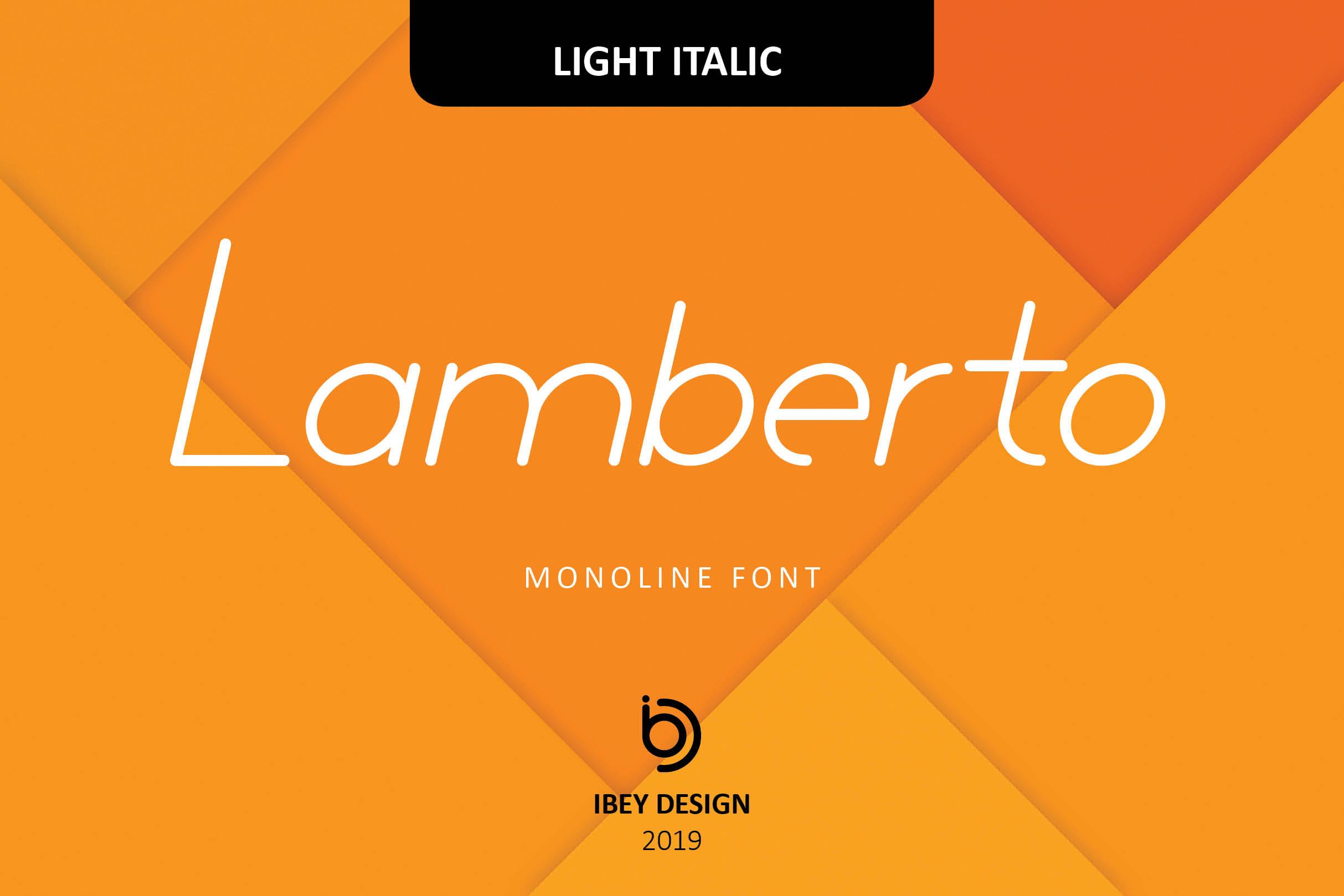 Lamberto Light Italic Font