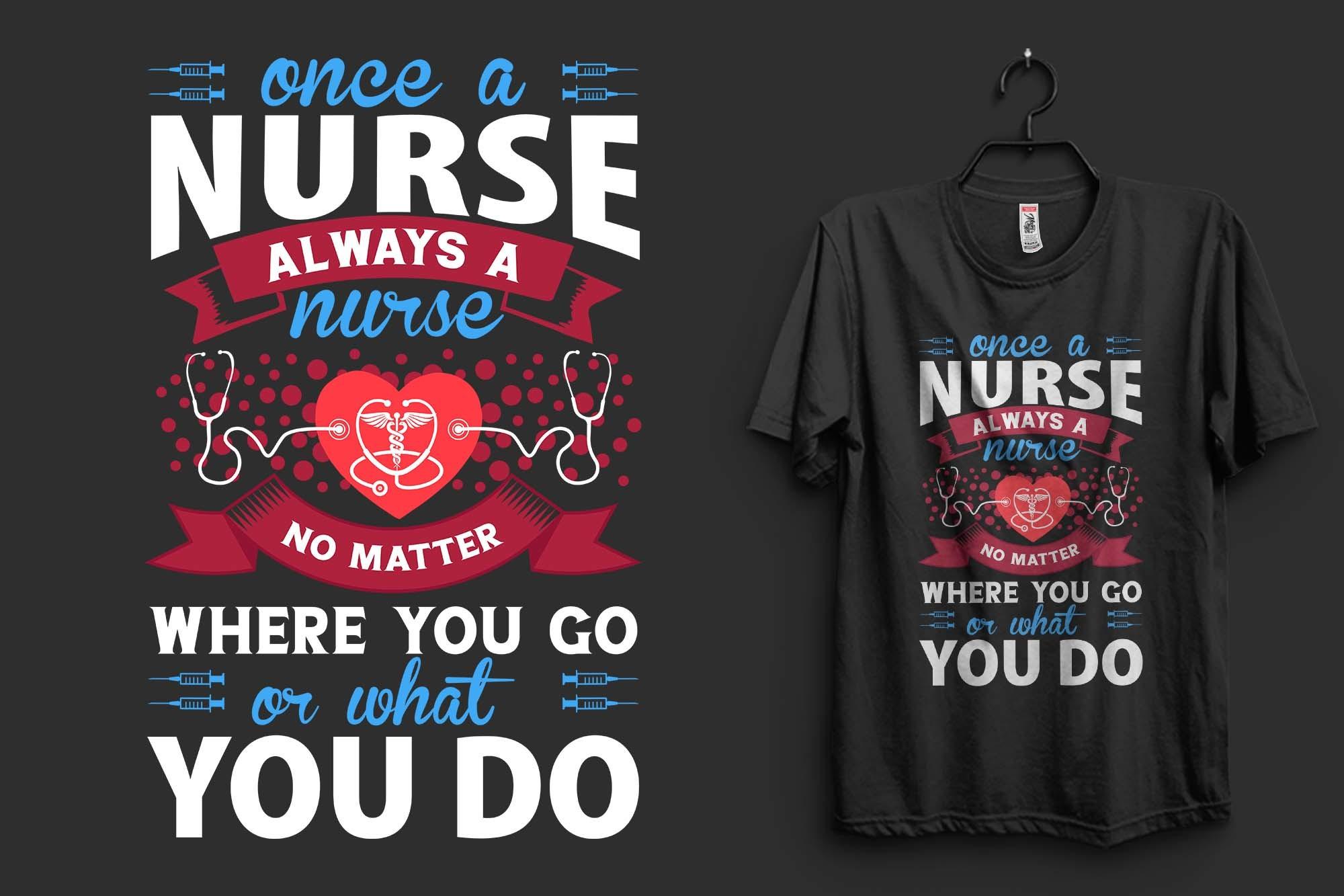 Nurse Typography T-shirt Design