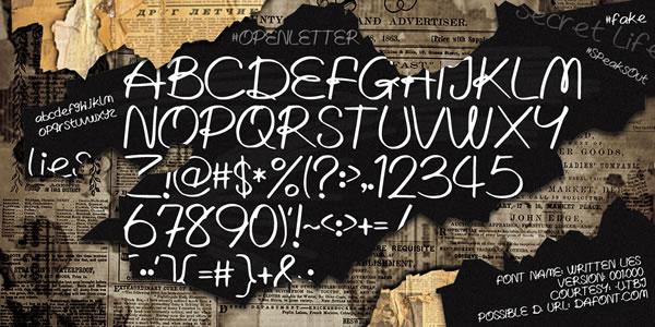 Written Lies Font