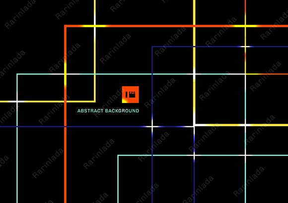 Abstract Vibrant Geometric Lines Light