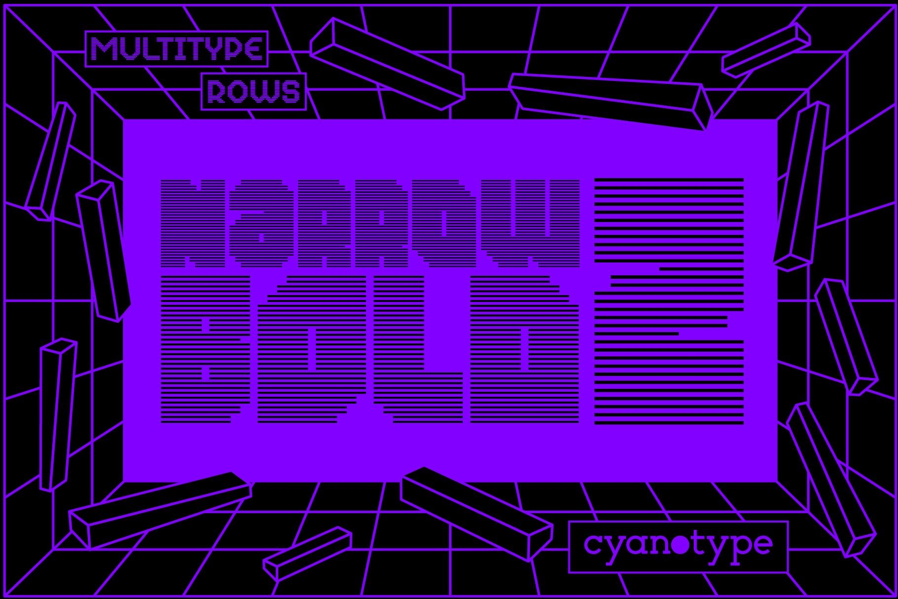 MultiType Rows Narrow Bold 2 Font