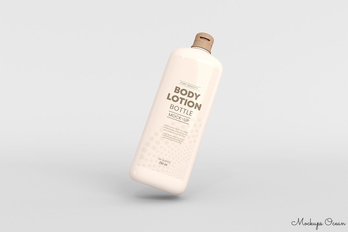 Body Lotion Bottle Mockup
