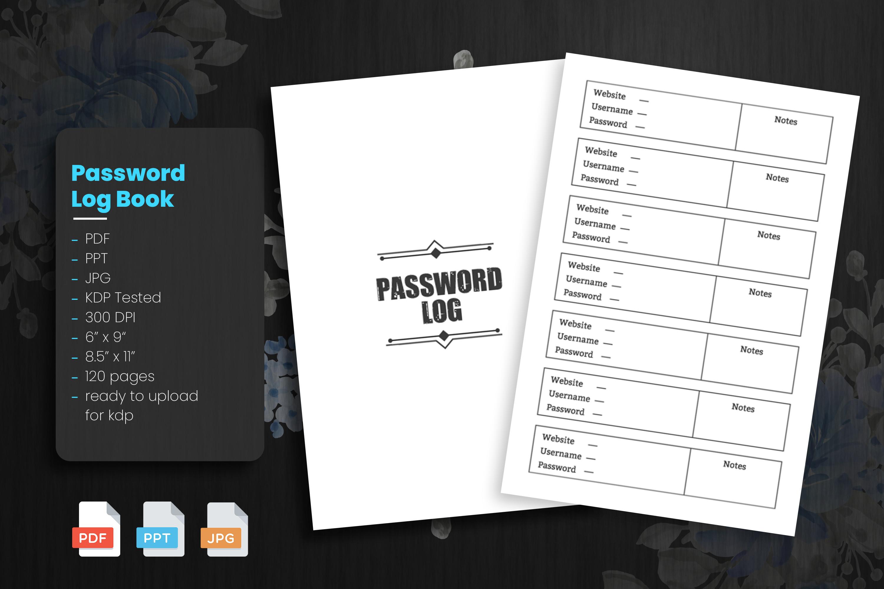 Password Log Book KDP Interior