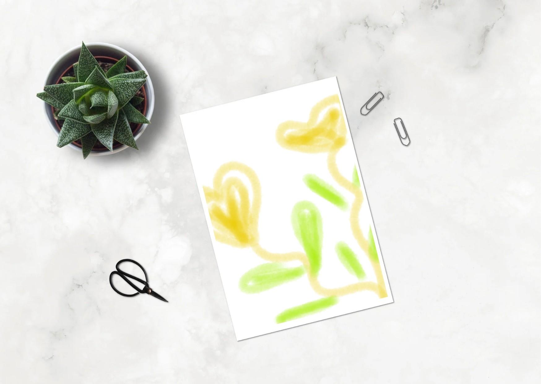 Colorful Watercolor Floral Leaf Art