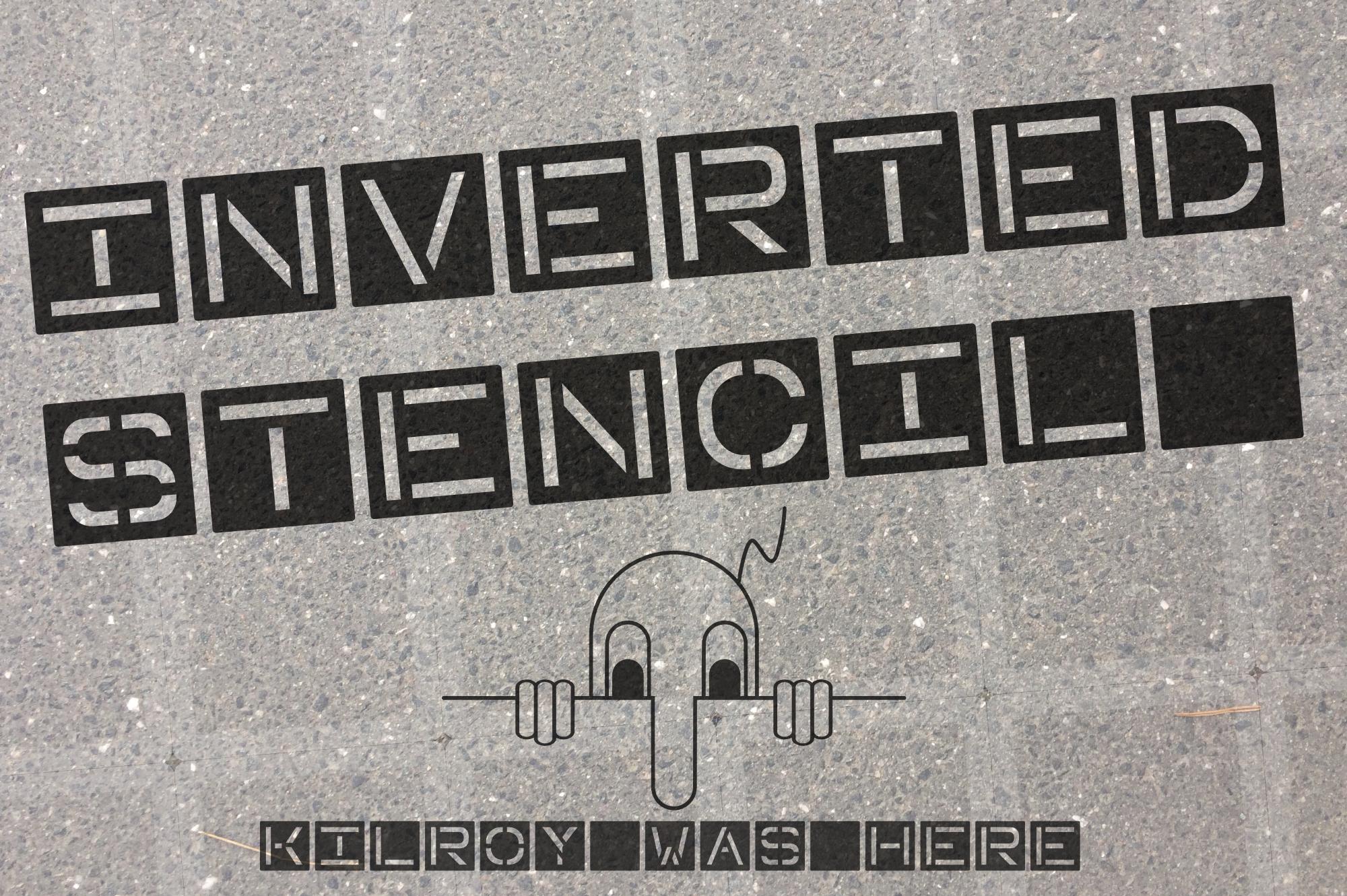 Inverted Stencil Font