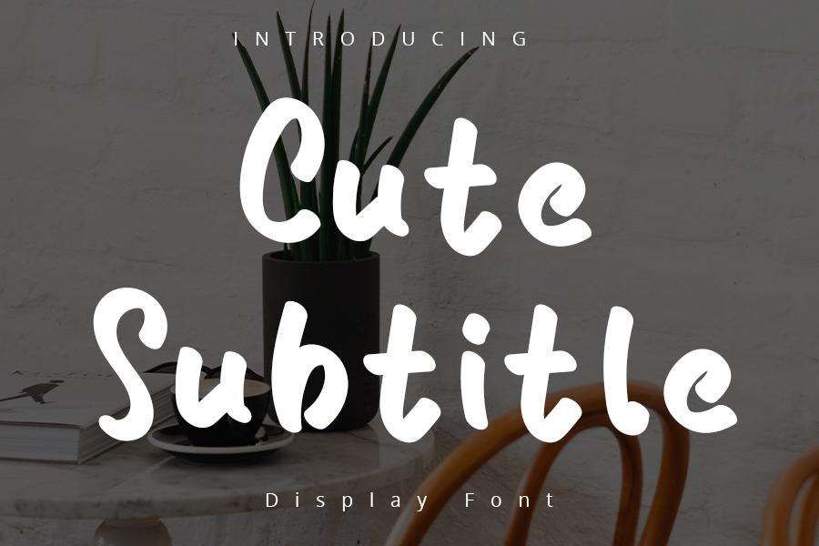 Cute Subtitle Font