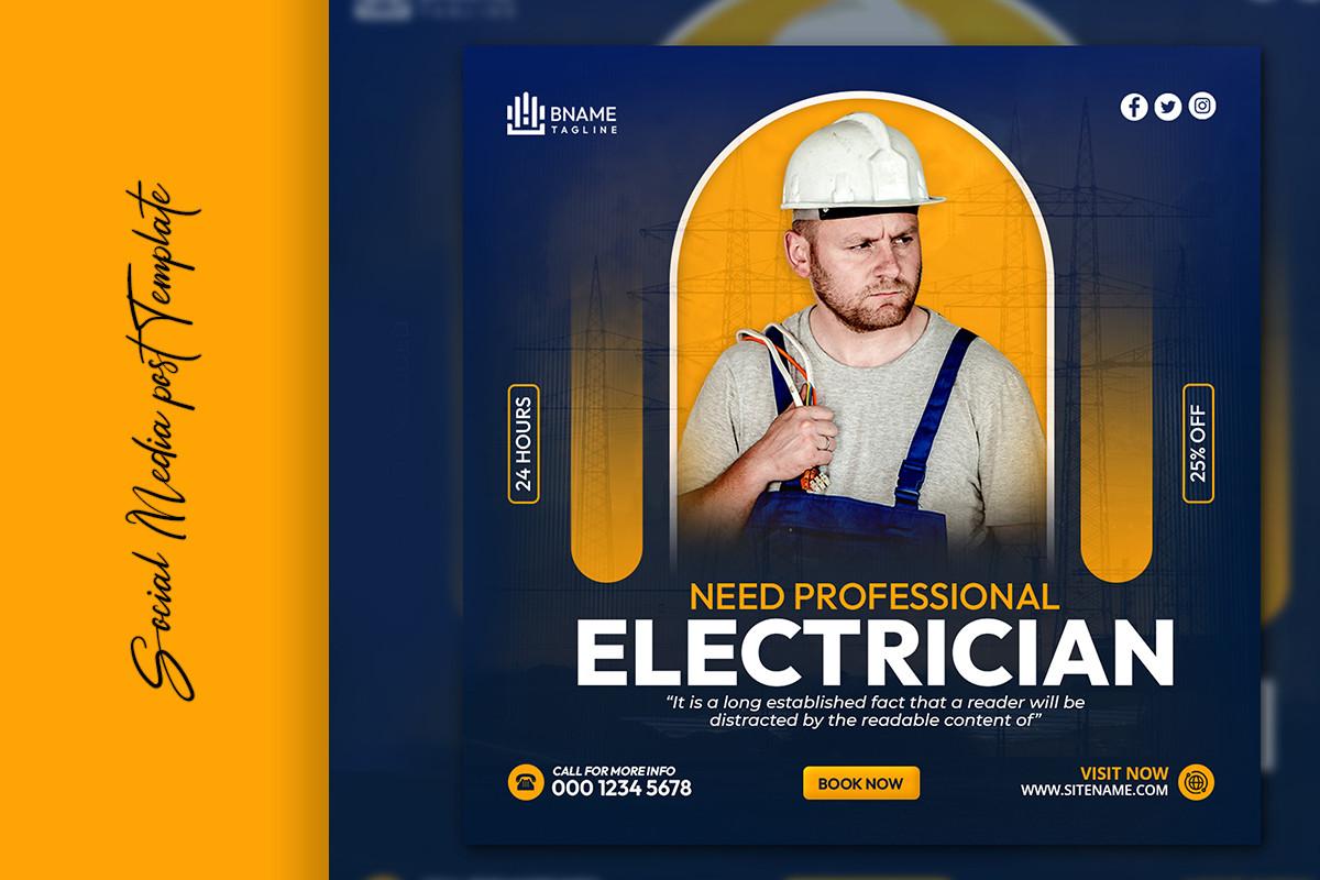 Electrician Service Social Media Post