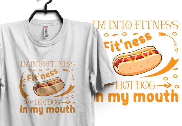 Hot-Dog T-shirt Design Template