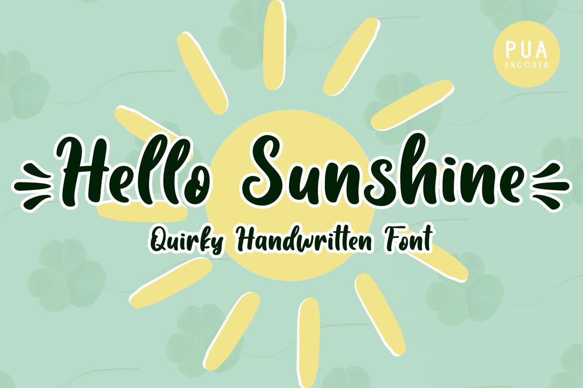 Hello Sunshine Font