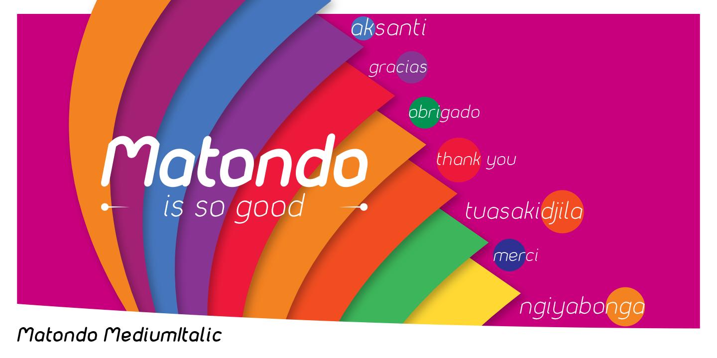 Matondo Medium Italic Font