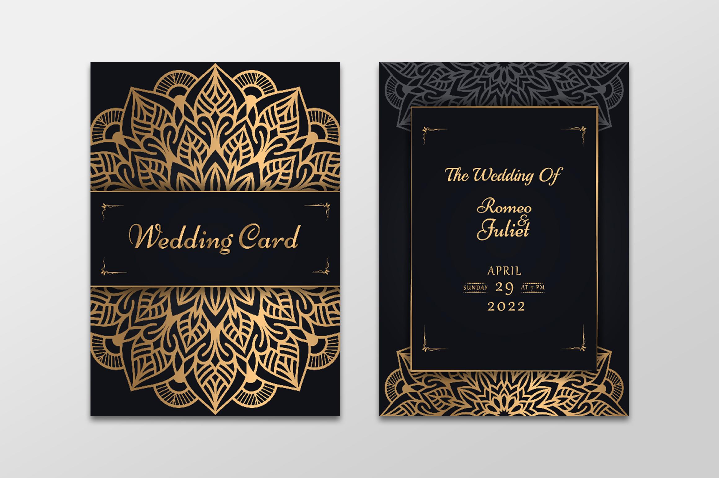 Luxury Wedding Invitation Card Template