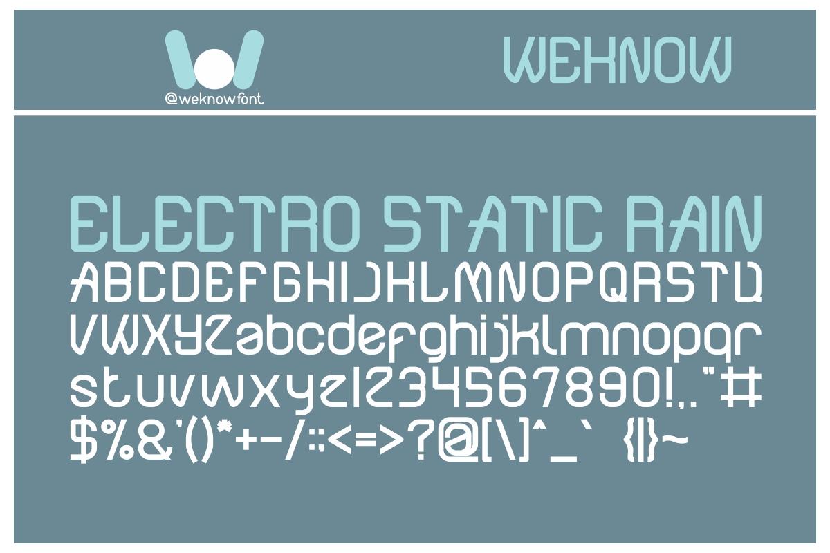 Electro Static Rain Font