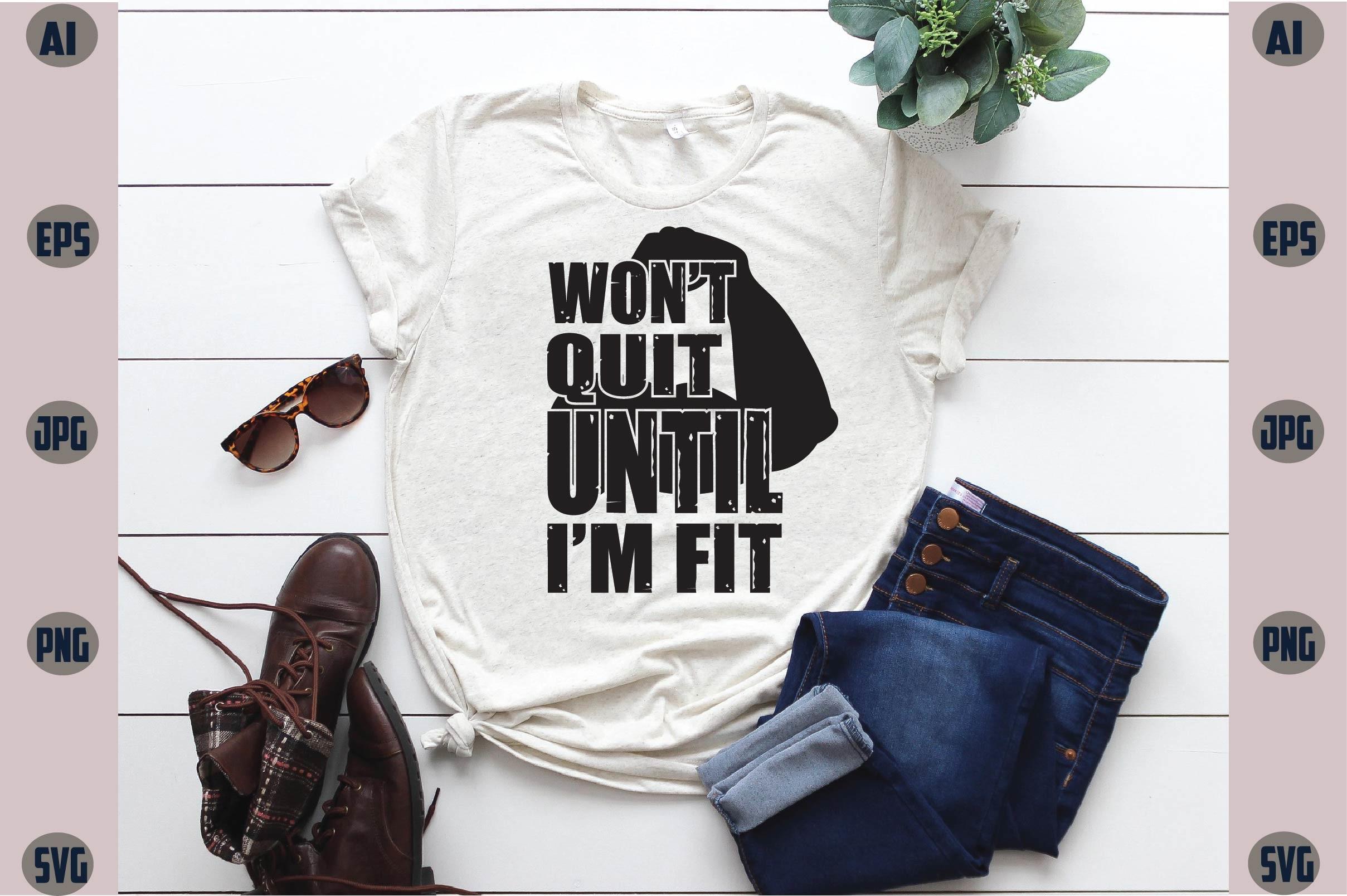 Gym Workout Fitness Typography T Shirt