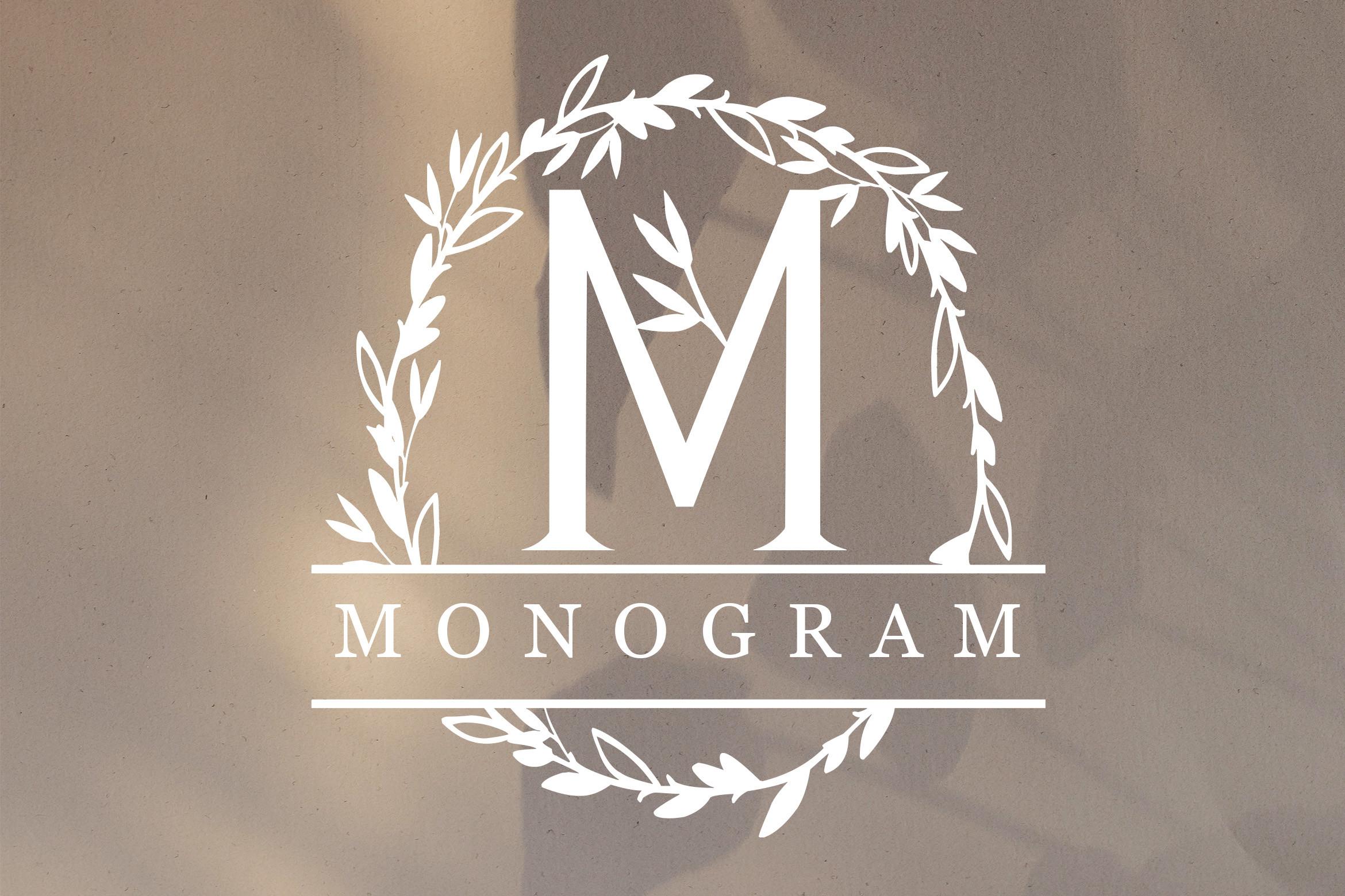 Monogram Wreath Floral Font