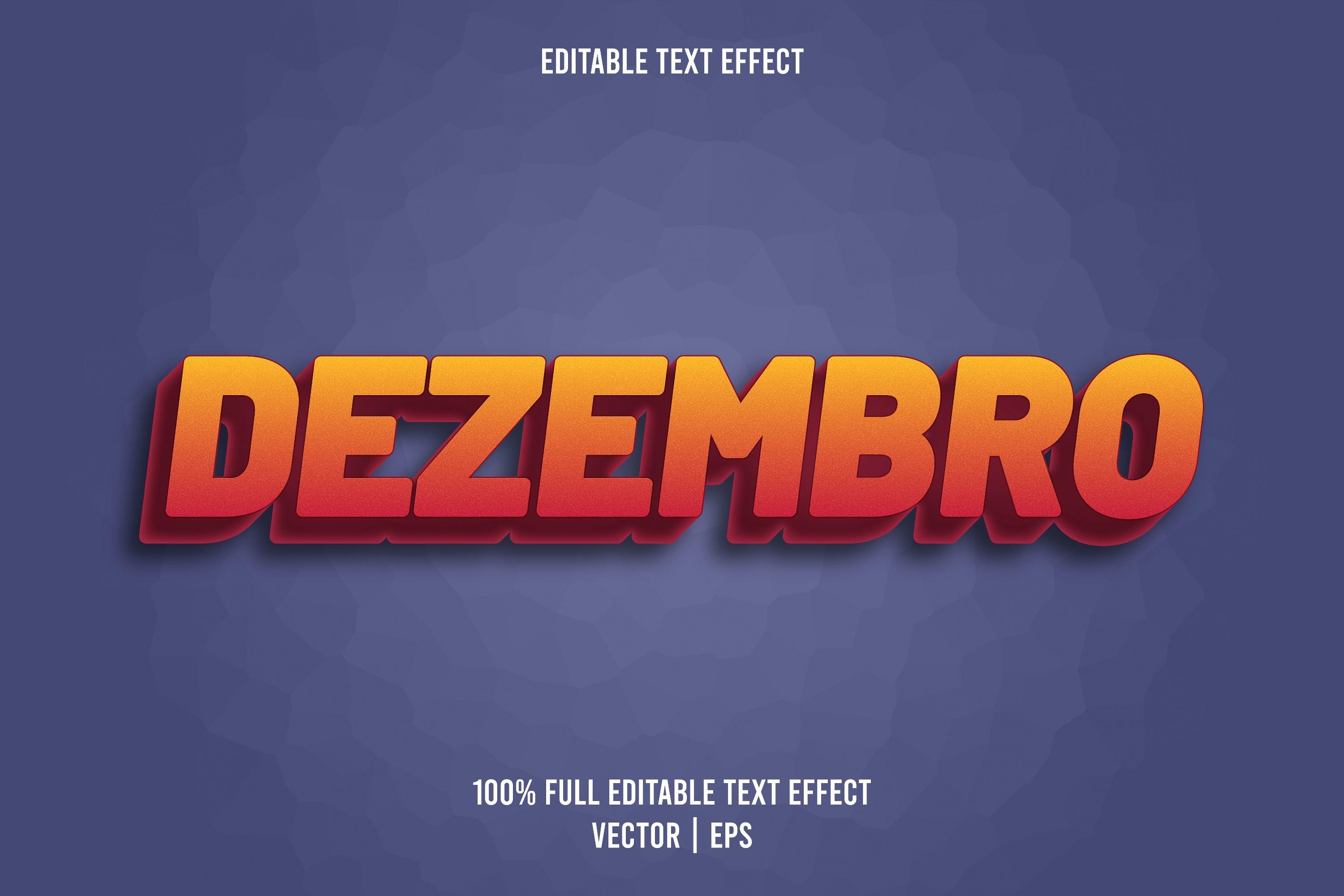 Dezembro Editable Text Effect