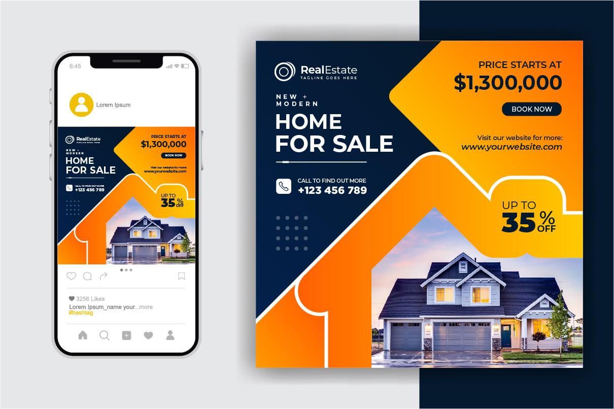 Real Estate Home Sale Social Media Post
