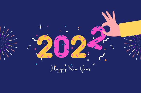 New Year 2022 Greeting Card Template