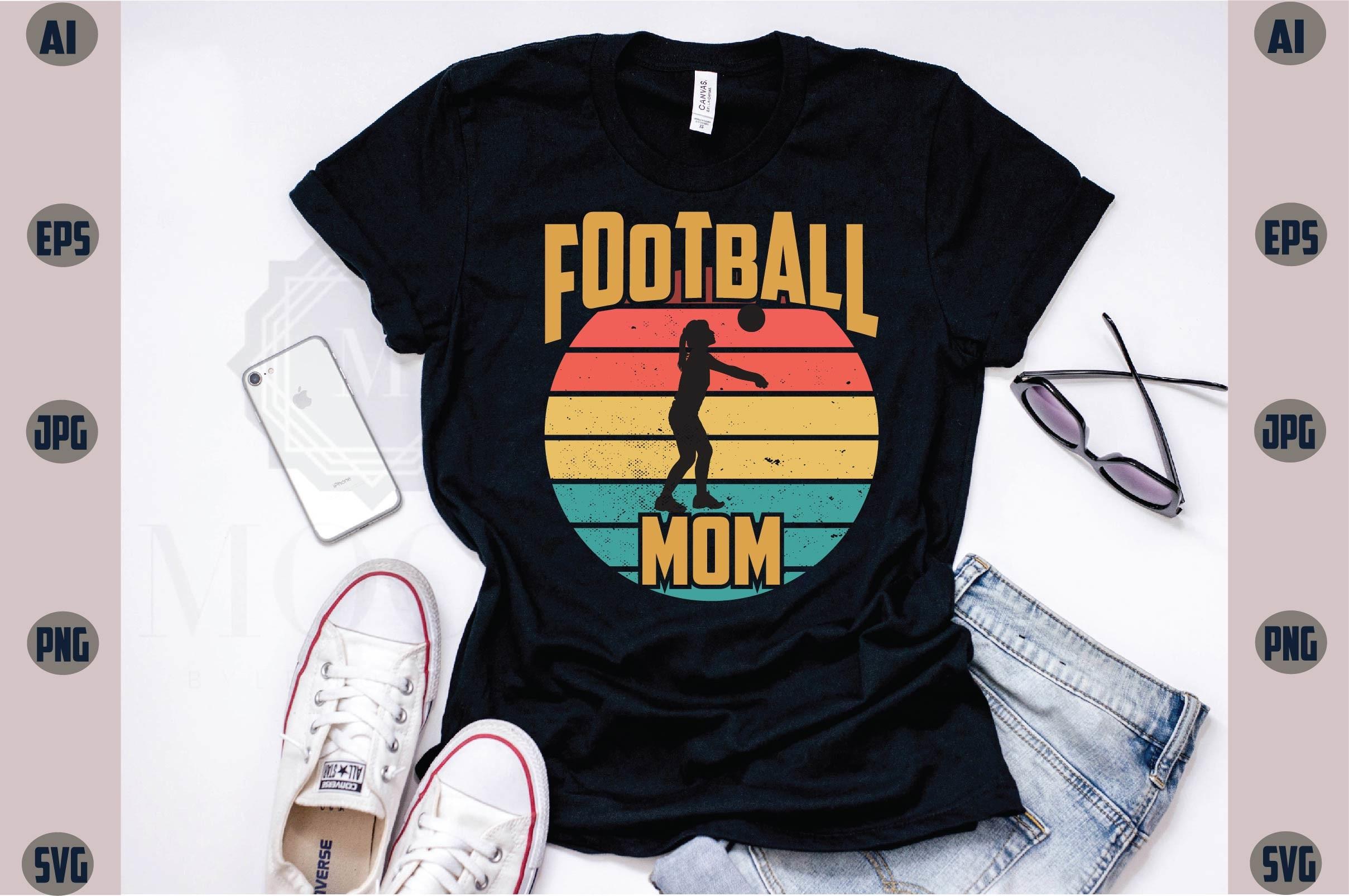 Football Retro Sunset T-Shirt Design