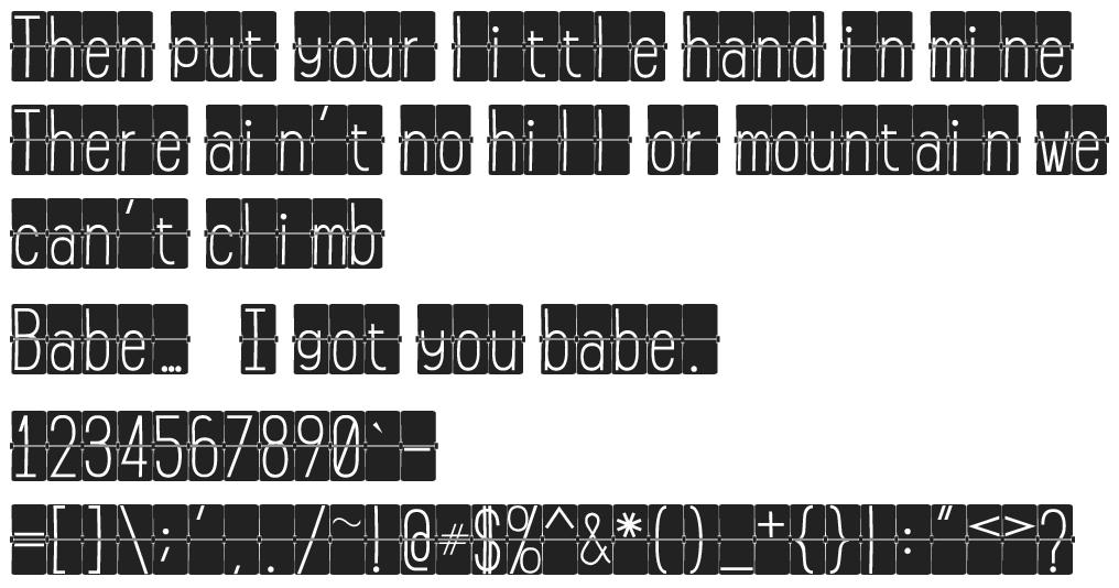 Flip Clock: Black Font