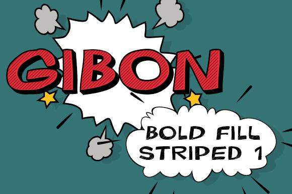 Gibon Bold Fill Striped 1 Font