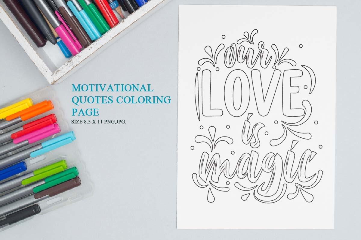 Motivational Quotes Coloring Page