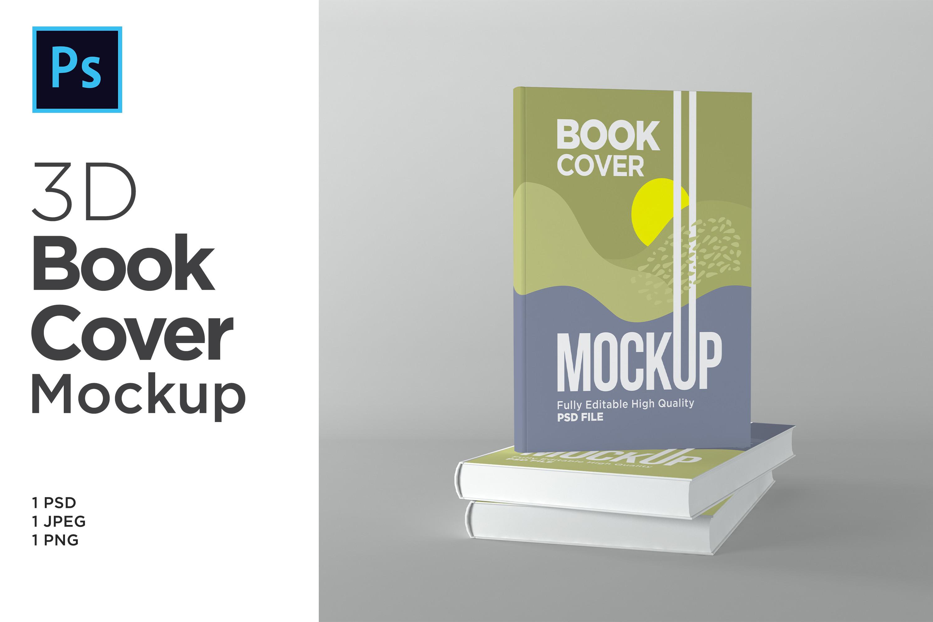 Book Cover Mockup 3d Rendering