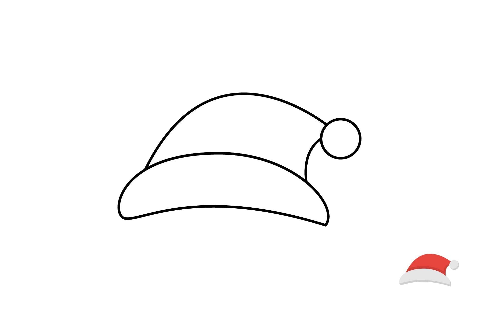 Coloring Santa Hat for Kids