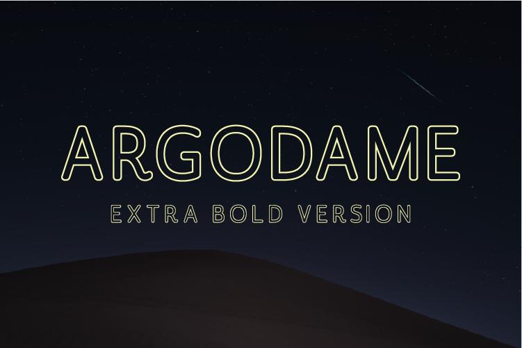 Argodame Outline Extra Bold Font