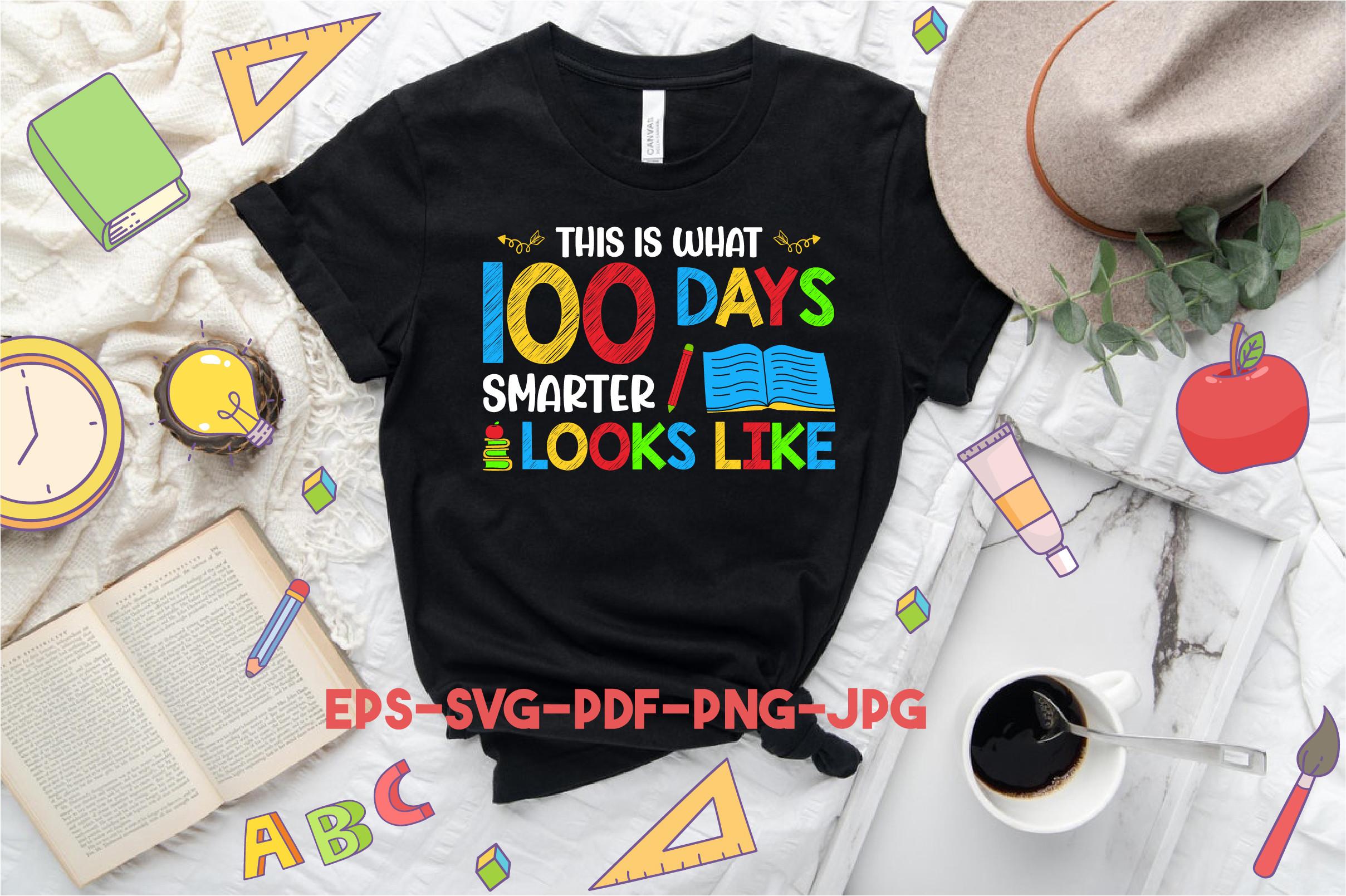 100 Days of School SVG T-Shirt Design