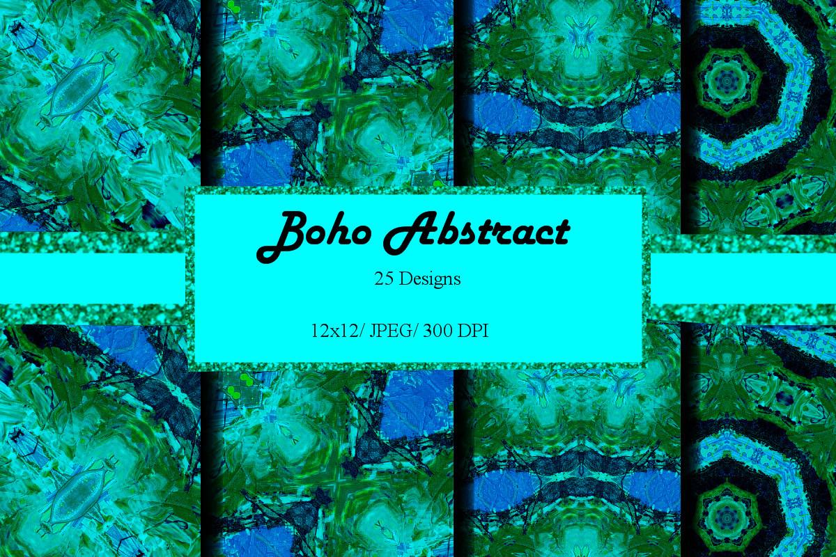 12x12 Digital Paper Boho Abstract Hulu