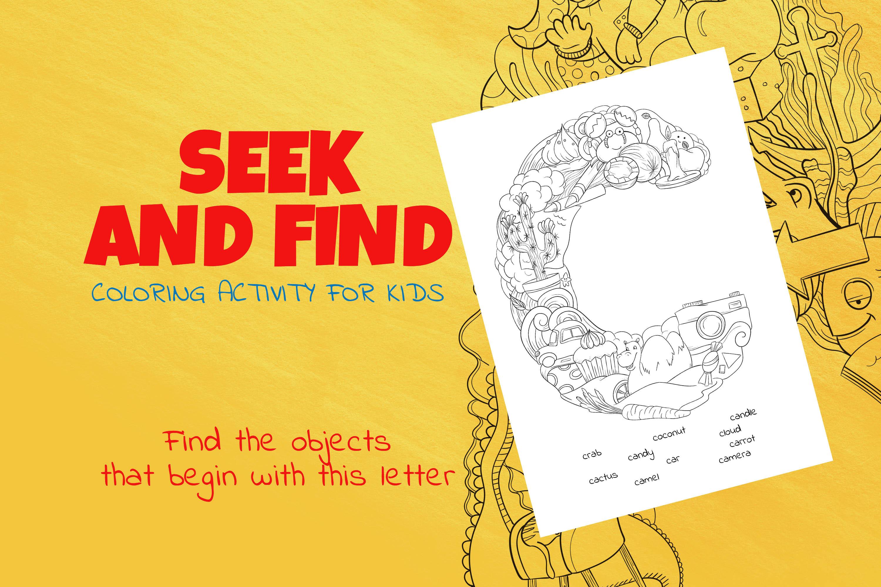 Letter C Look and Find Hidden Picture