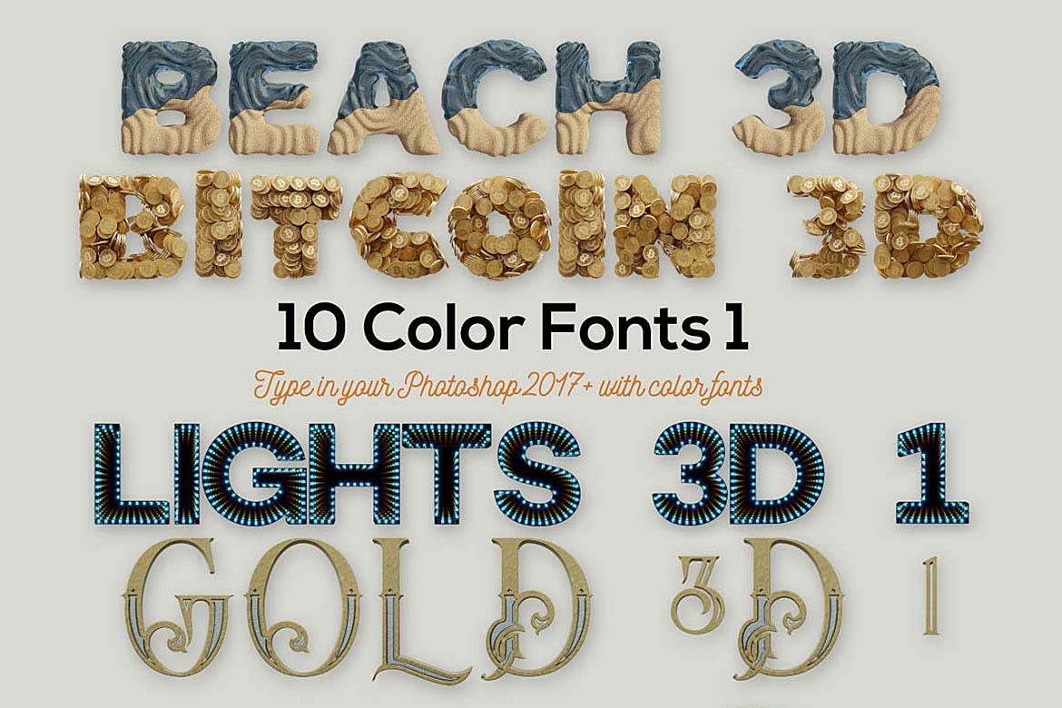 10 Color Font Font