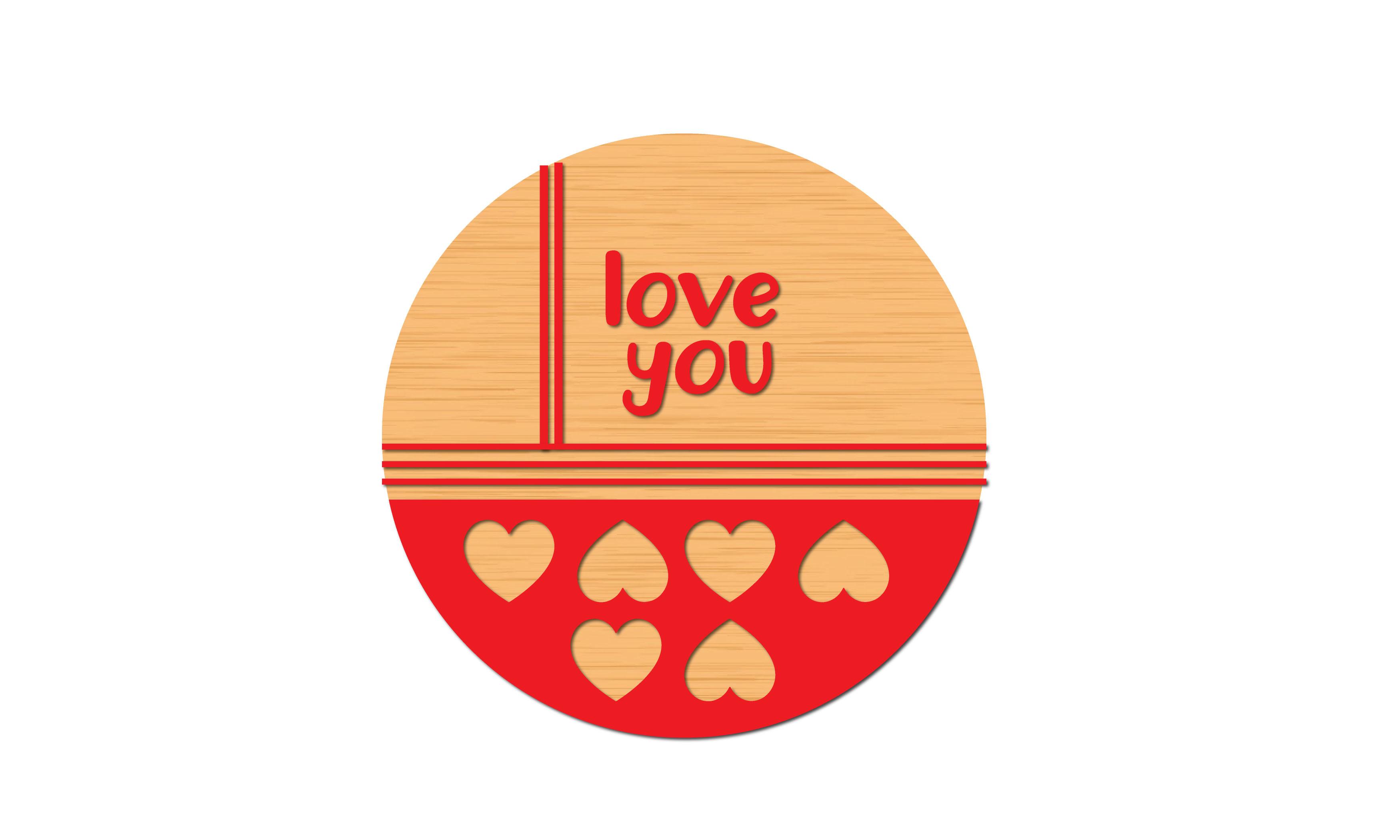 Valentine Papercut Design Svg