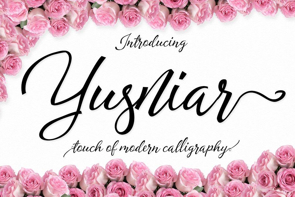Yusniar Script Font