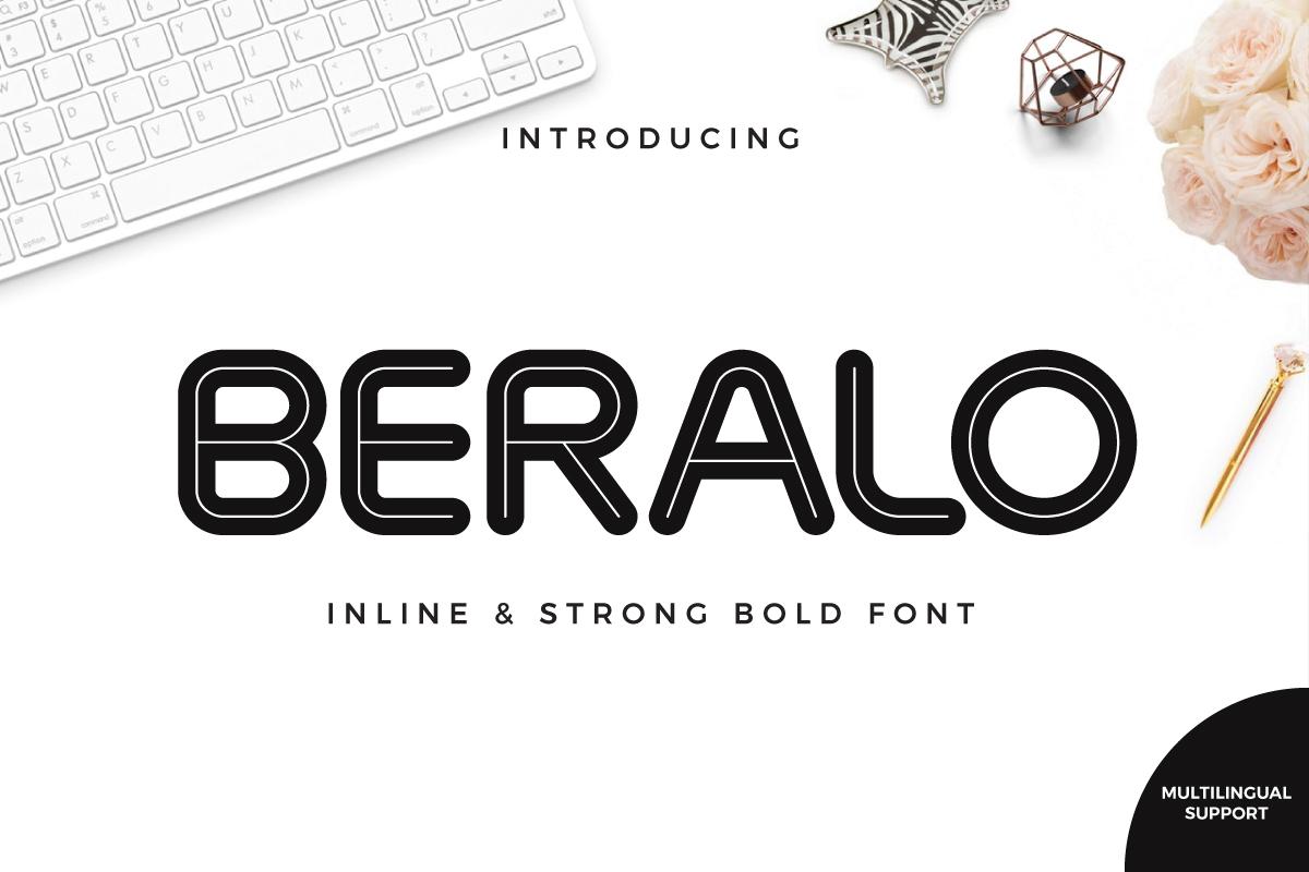 Beralo Inline Font