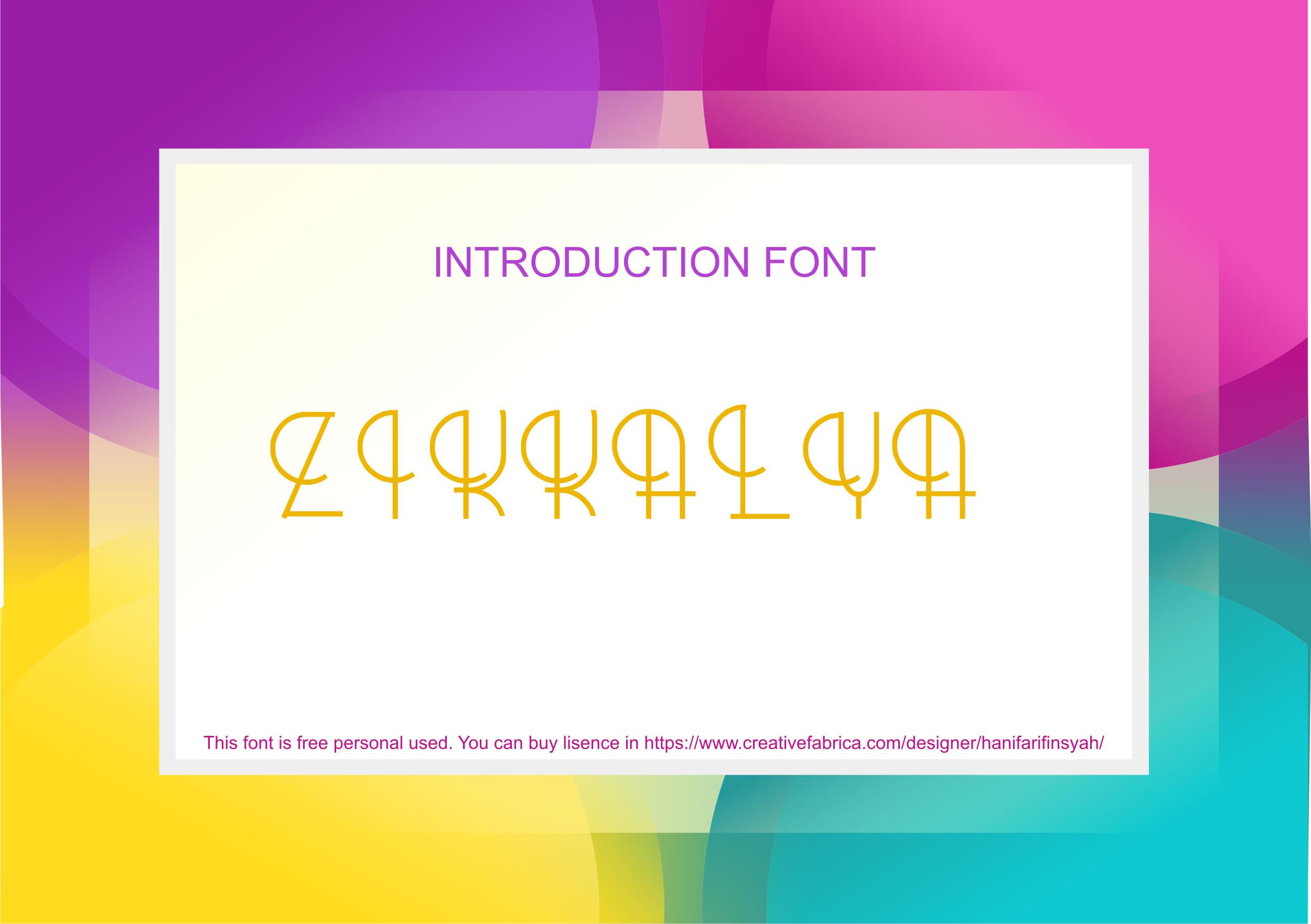 Zikkalya Font